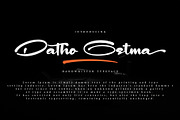 Datho Ostma, a Script Font by pineungtype (Thumbnail 1 of 6)