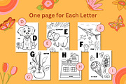 ALPHABET Coloring Book, an Education Illustration by ChristinaDesigns (Thumbnail 2 of 6)