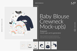 Baby Blouse Crewneck Mock-ups Set