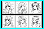 Valentine Anime Coloring Pages, a Person Illustration by protabsorkar11 (Thumbnail 4 of 7)