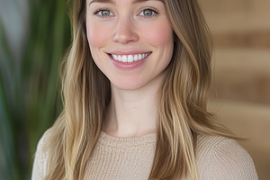 Smiling young woman with blonde hair, a Person Photo by MistyDay