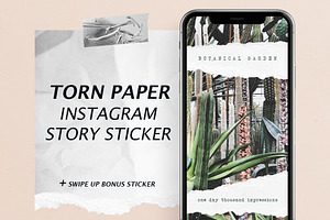 Torn Paper Instagram Story Sticker