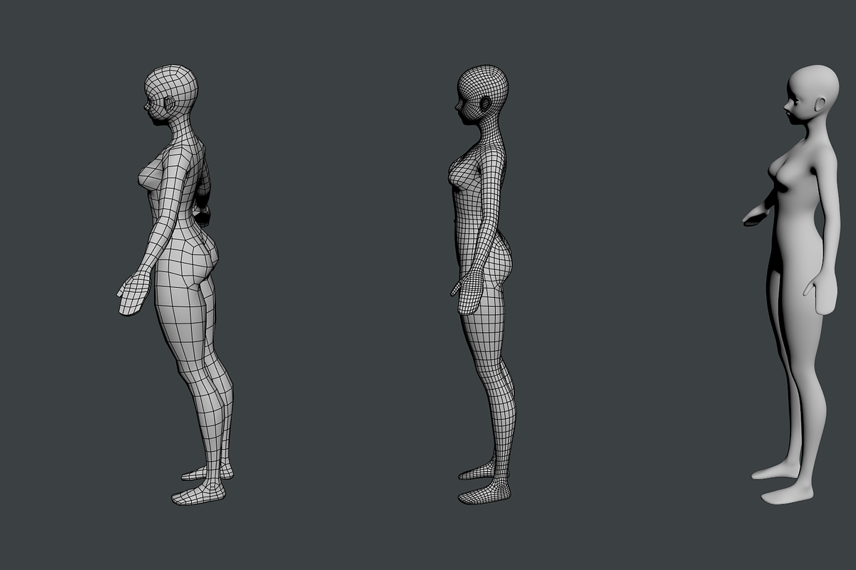 Stylized Girl Abby Shape Mesh, a Characters & Person 3D Model by VK Studio (Photo 11 of 16)