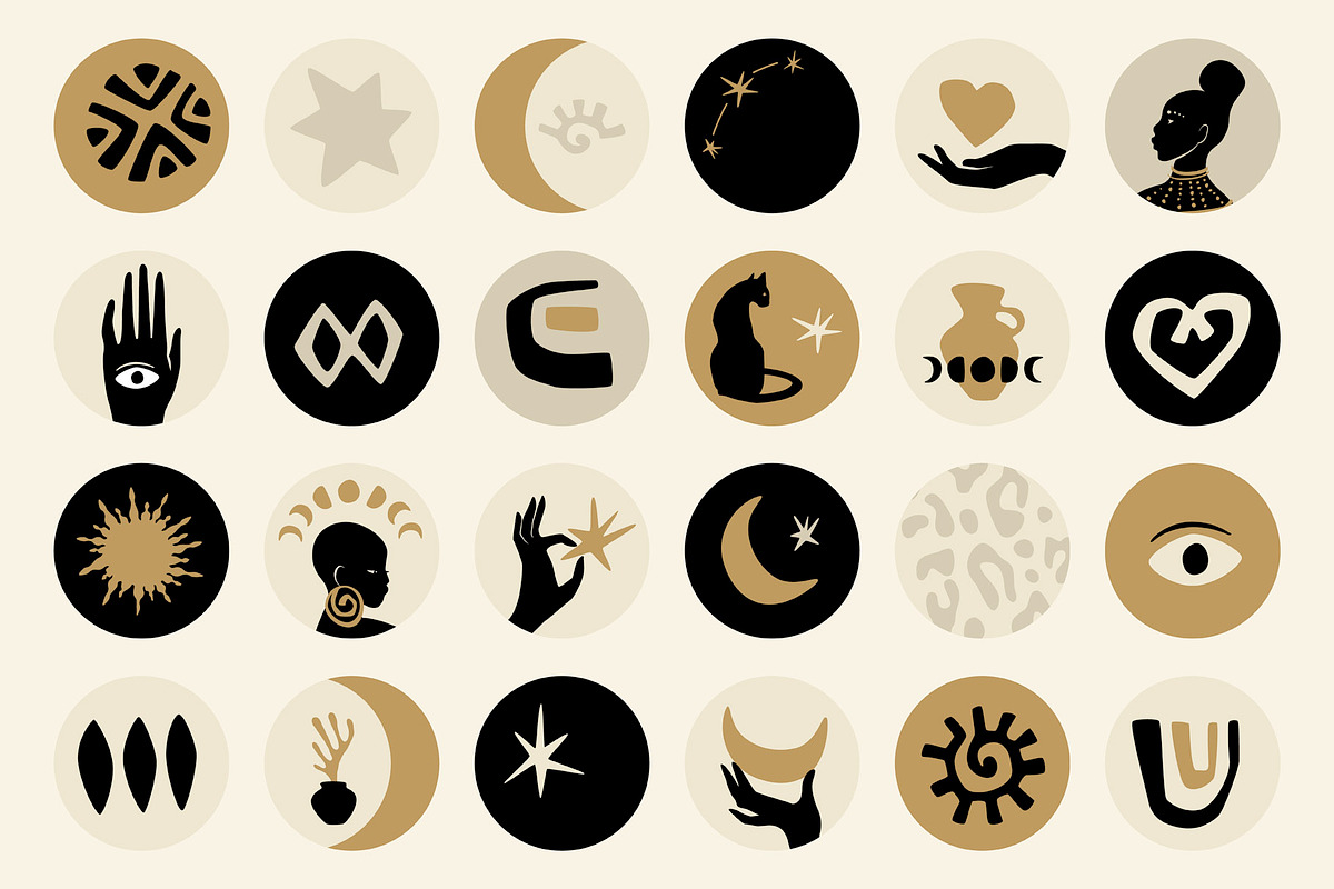 Afro Girls And Golden Moon, a Decorative Illustration by svetlana.belaia (Photo 12 of 12)