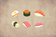 Japanese Sushi Vector Collection, a Food Illustration by jongcreative (Thumbnail 2 of 4)