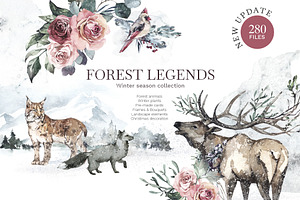 "Forest Legends" Winter animal set