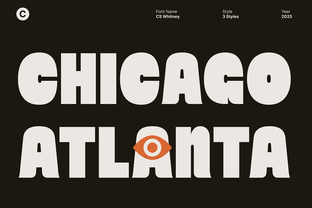 CS Whitney – Chunky Display Font, a Sans Serif Font by Craft Supply Co. (Photo 7 of 8)