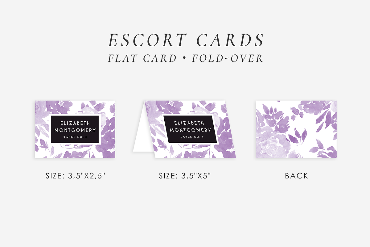 Ultra violet wedding set, an Invitation Template by Helen Halik art (Photo 5 of 8)