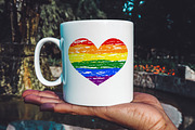 LGBT Pride Flags, Rainbow Heart Flag, an Object Graphic by jelisua88 (Thumbnail 3 of 5)