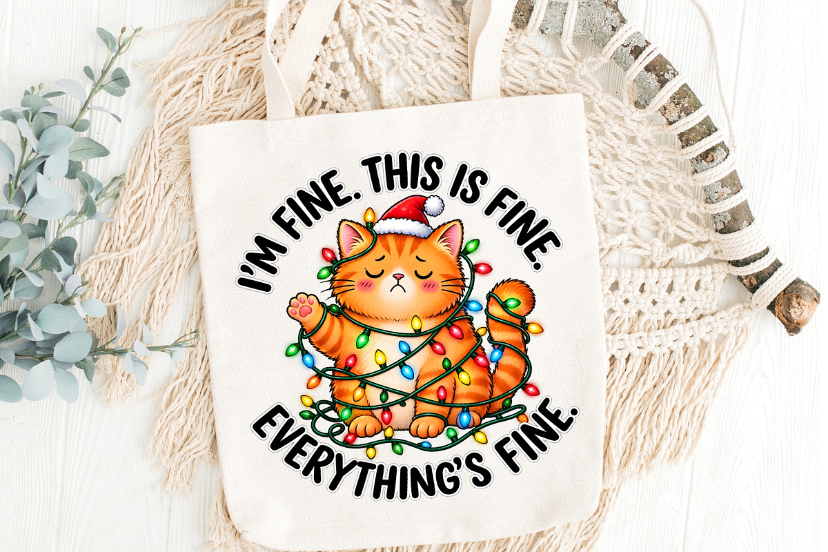 Funny Christmas Cat PNG Clipart, an Object Graphic by Zahyl Studio (Photo 5 of 7)