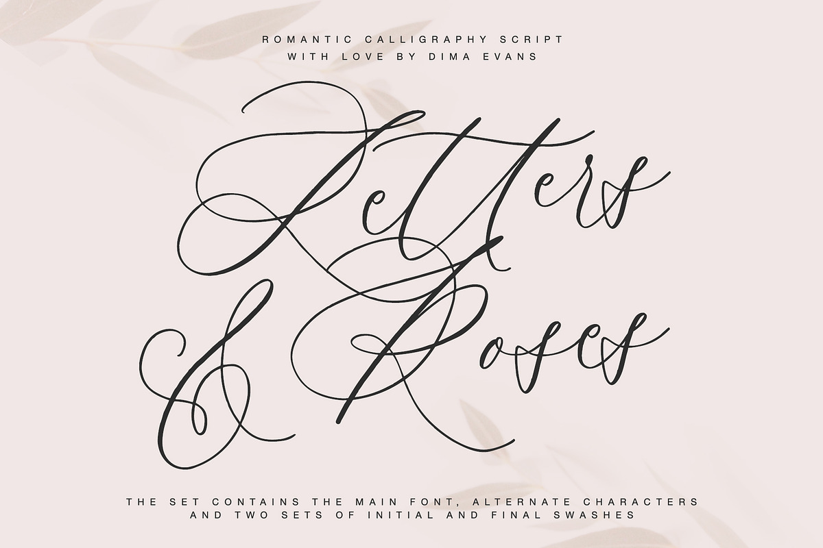 Letters & Roses Luxury Script