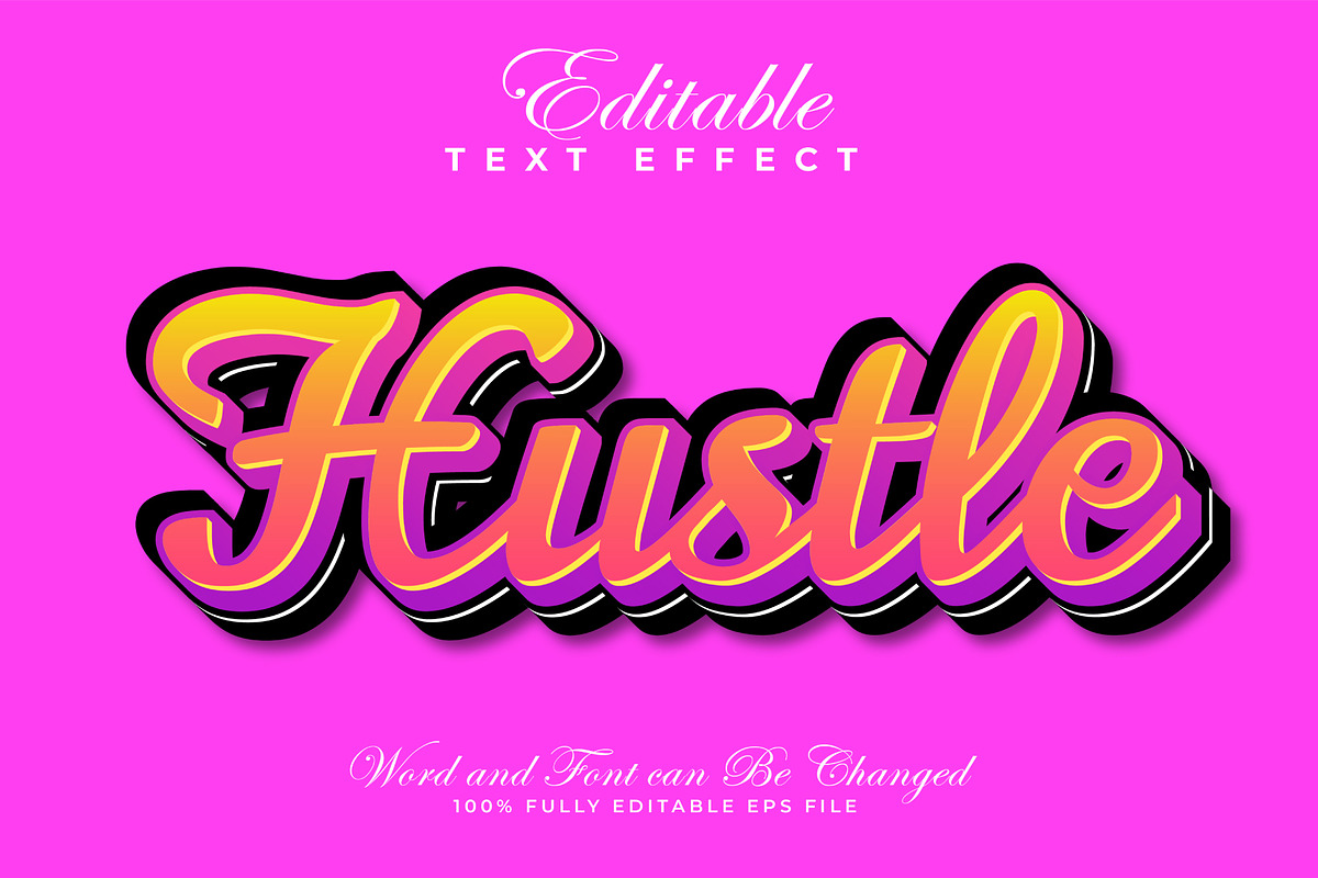 Hustle Text Effect Style | Vector, a Layer Style Add-On by padilah_a