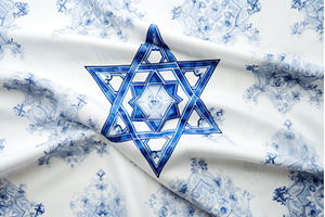 blue star of david pattern on white, an Abstract Photo by Sergey Kotenev
