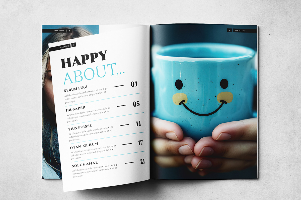 Clean Magazine Print Layout Template, a Magazine Template by Grkic Creative (Photo 3 of 13)