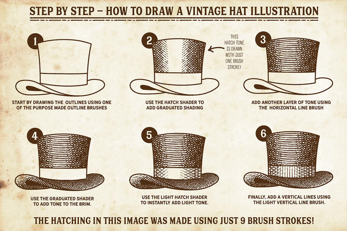 Finest Vintage - Illustrator Brushes, a Brush Add-On by The Artifex Forge (Photo 3 of 12)