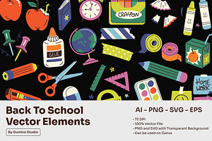 Back To School Vector Elements