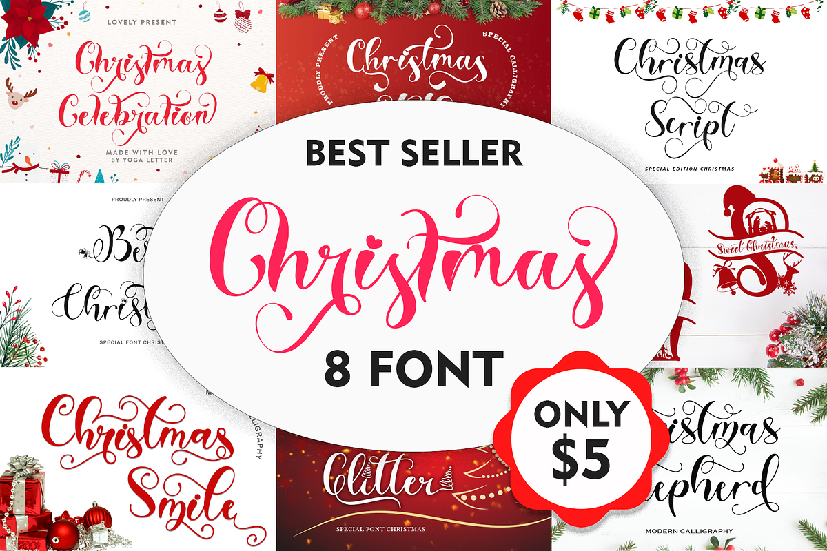 Christmas Best Seller, a Script Font by Yoga Letter