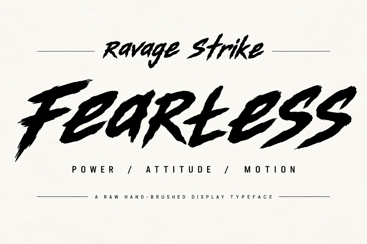 Ravage Strike – Brush Display Font, a Script Font by Wow Magic (Photo 4 of 4)