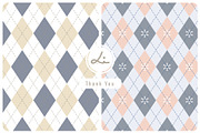 Winter Argyle plaid with Snowflake, a Pattern Graphic by lindoet23 (Thumbnail 1 of 3)