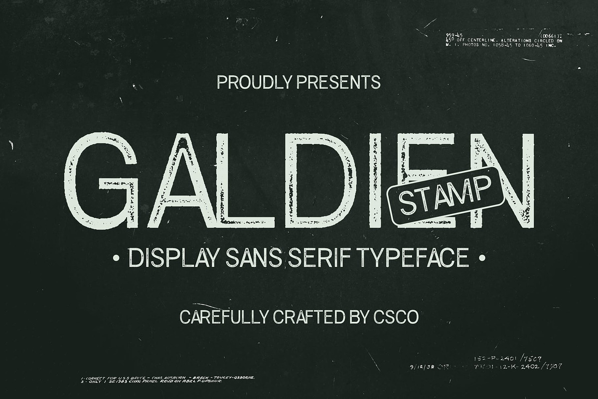 Galdien Stamp, a Sans Serif Font by Craft Supply Co. (Photo 1 of 8)