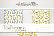 Summer's Time Watercolor collection, a Food Illustration by CrystalinaShop (Thumbnail 4 of 4)