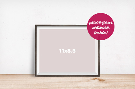 Horizontal Frame Mockup on the Floor