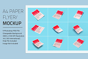 A4 Paper Flyer Mockup Template, an Advertising Mockup by alimran24 (Thumbnail 1 of 13)