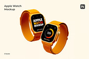 Apple Watch Mockup, a Wearable Device Mockup by Se٧enStudio (Thumbnail 2 of 6)