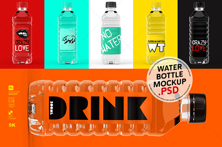 Photoshop Bottle Mockup PSD, a Packaging Mockup by LESZ Design