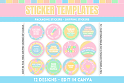 Cute Packaging Sticker Templates, a Branding & Logo Template by SunshineStudioBoutique (Thumbnail 1 of 10)