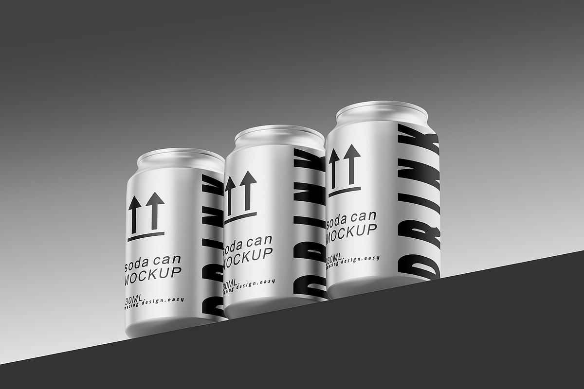 Soda Can Mockup Set 330ml, a Packaging Mockup by pixelmock (Photo 8 of 11)