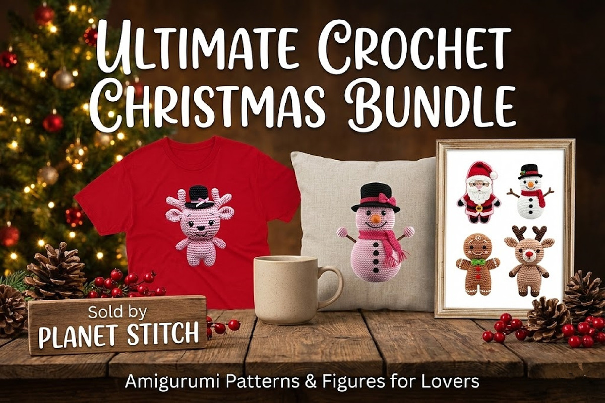 Christmas Realistic Crochet PNGs, an Object Illustration by Atelier Nocturne Graphic (Photo 4 of 4)