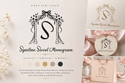 Syailine Sweet Monogram, a Handwritten Font by Yoga Letter (Thumbnail 1 of 6)