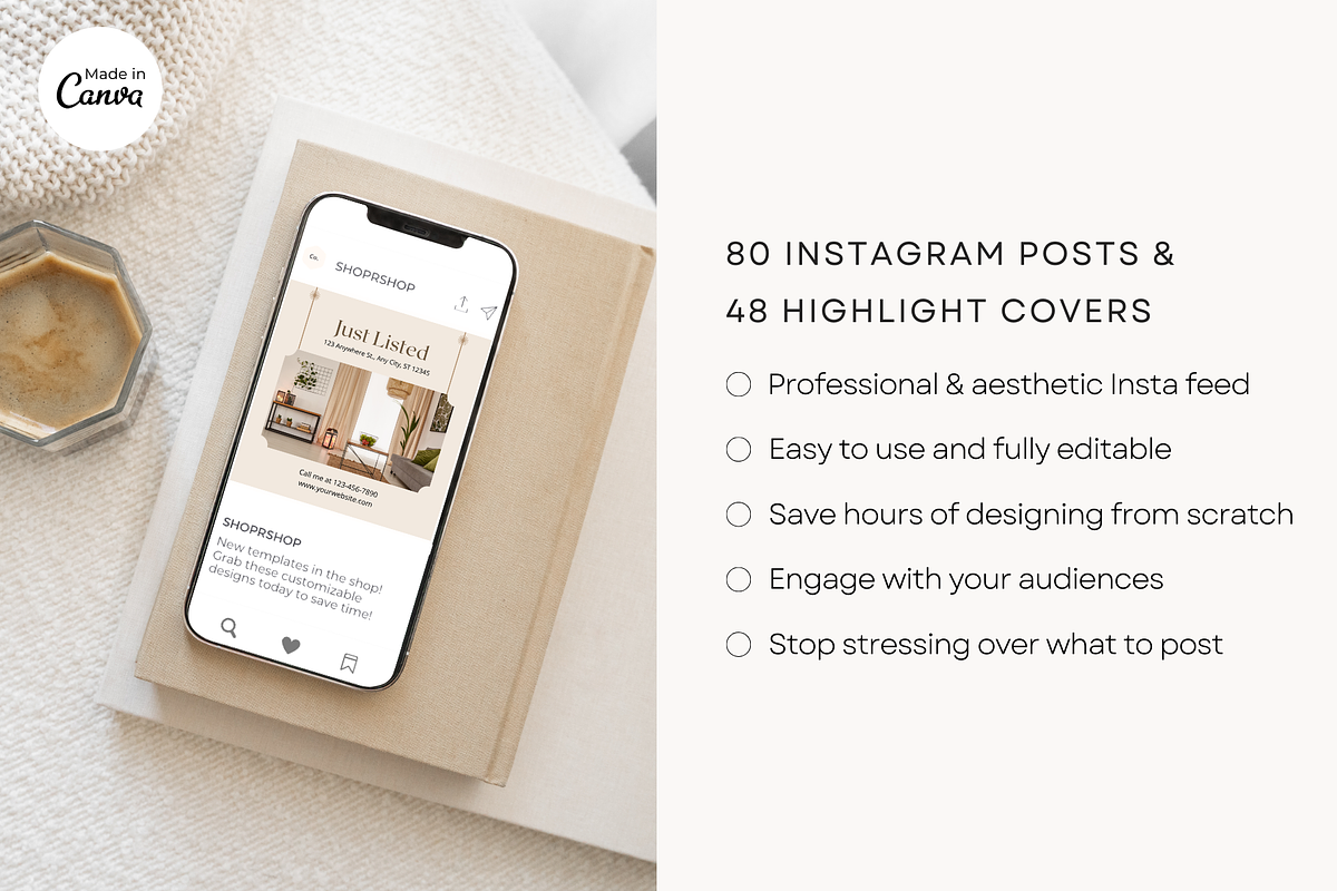 Real Estate Instagram Post Templates, a Social Media Template by ShopRShop (Photo 5 of 10)