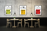Mockup Bundle Poster Restaurant, a Print Template by Milan Mockup (Thumbnail 7 of 7)
