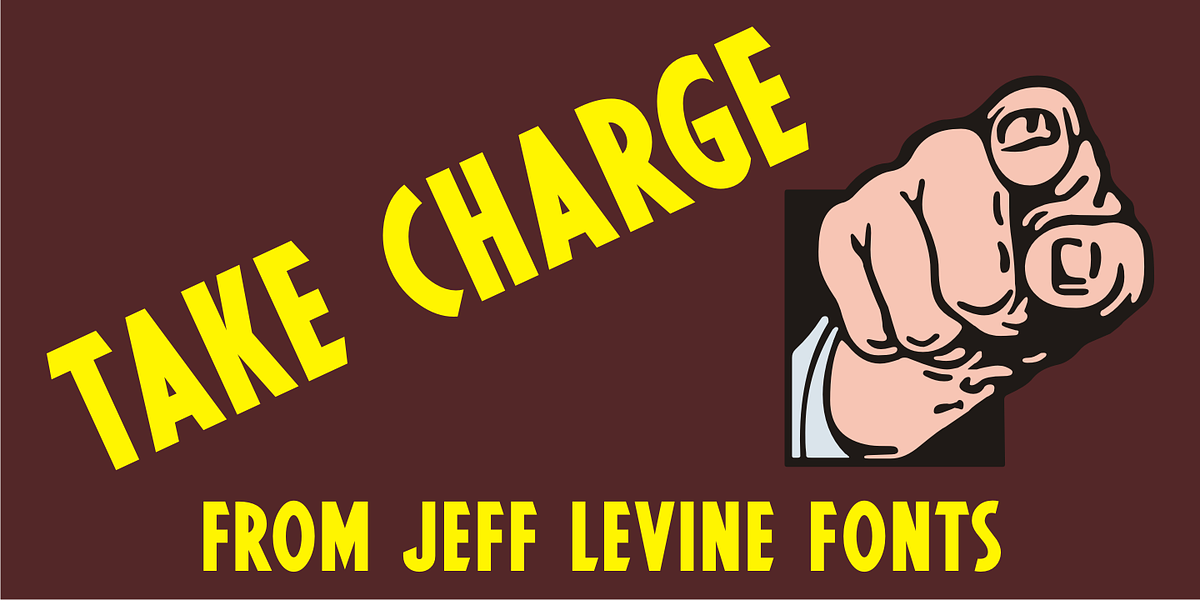 Take Charge JNL, a Sans Serif Font by Jeff Levine Fonts