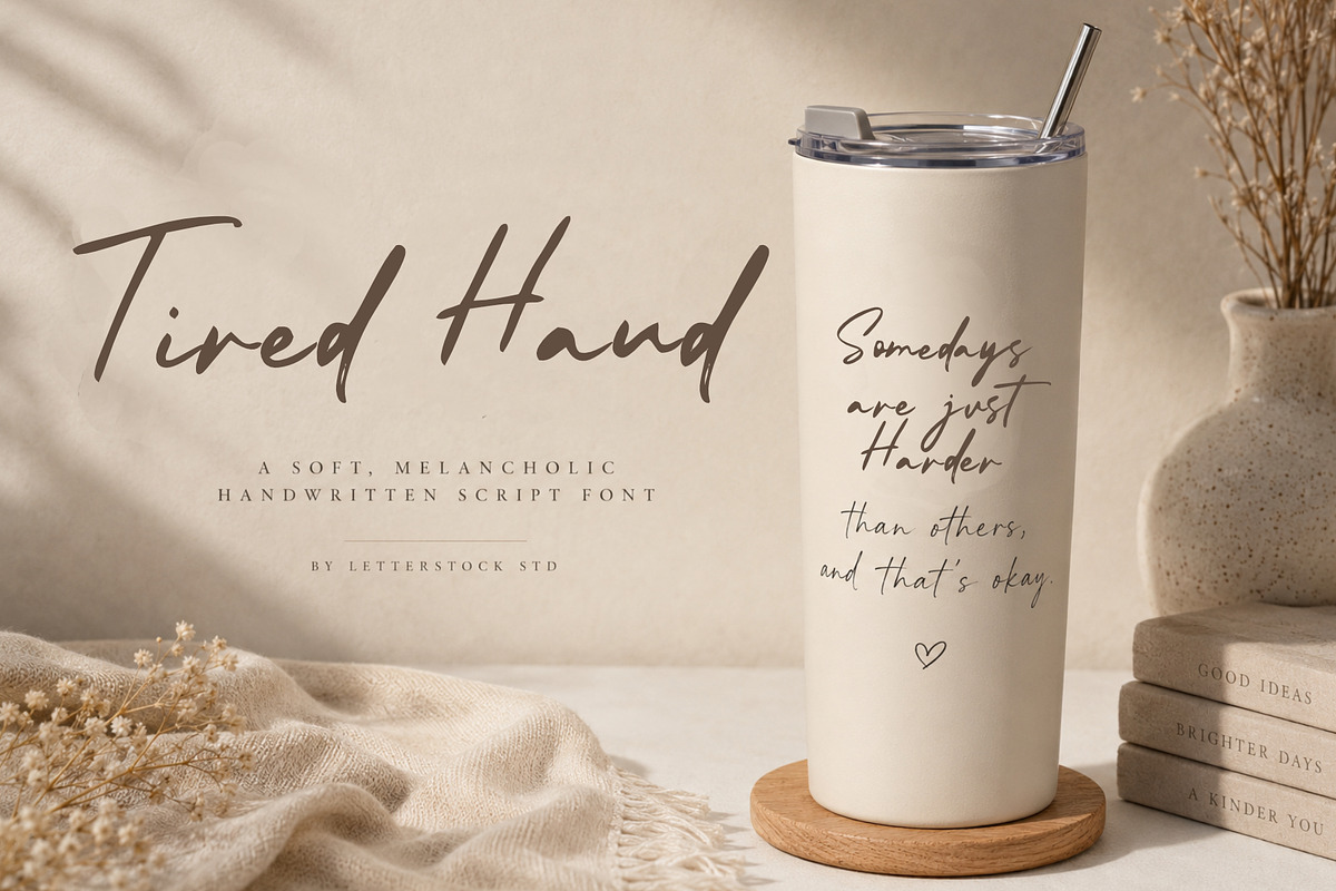Tired Hand, a Handwritten Font by LetterStock (Photo 3 of 7)