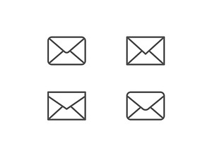 Set line icons of envelope, an Outline Icon by motorama