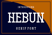 Hebun - Serif Font, a Serif Font by lelevien (Thumbnail 1 of 4)
