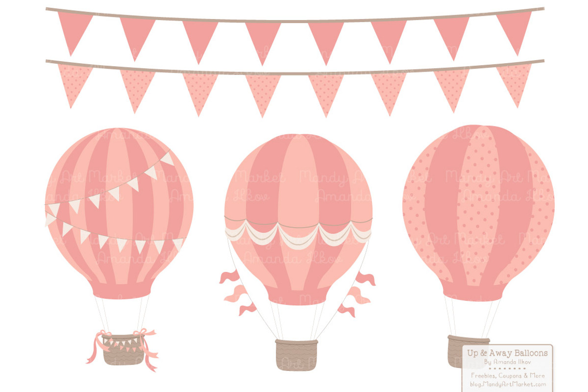 Vintage Girl Hot Air Balloons, an Illustration by Amanda Ilkov (Photo 3 of 5)