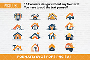 16 House Builder Logo Bundle, a Branding & Logo Template by Guavanaboy (Thumbnail 2 of 2)