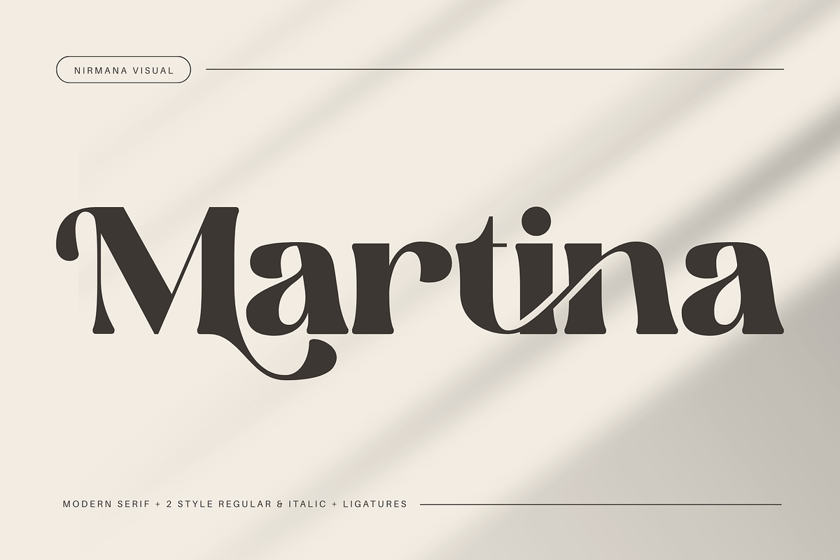 Martina Retro - Branding Logo Font, a Serif Font by Nirmana Visual (Photo 1 of 12)