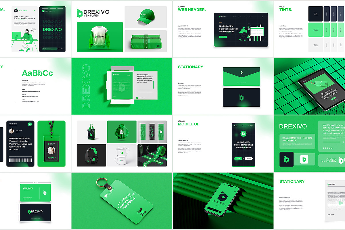 Drexivo | Brand Guidelines Template, a Branding & Logo Template by graphypix (Photo 3 of 12)