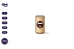 Simple Coffee Drink Can cartoon