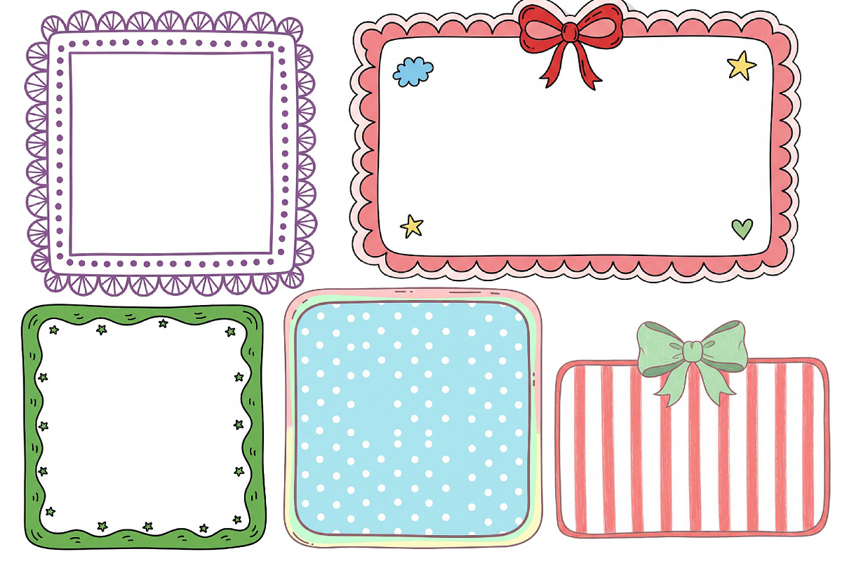 Christmas Coquette Frame Clipart, an Illustration by Daily.Designs (Photo 2 of 4)