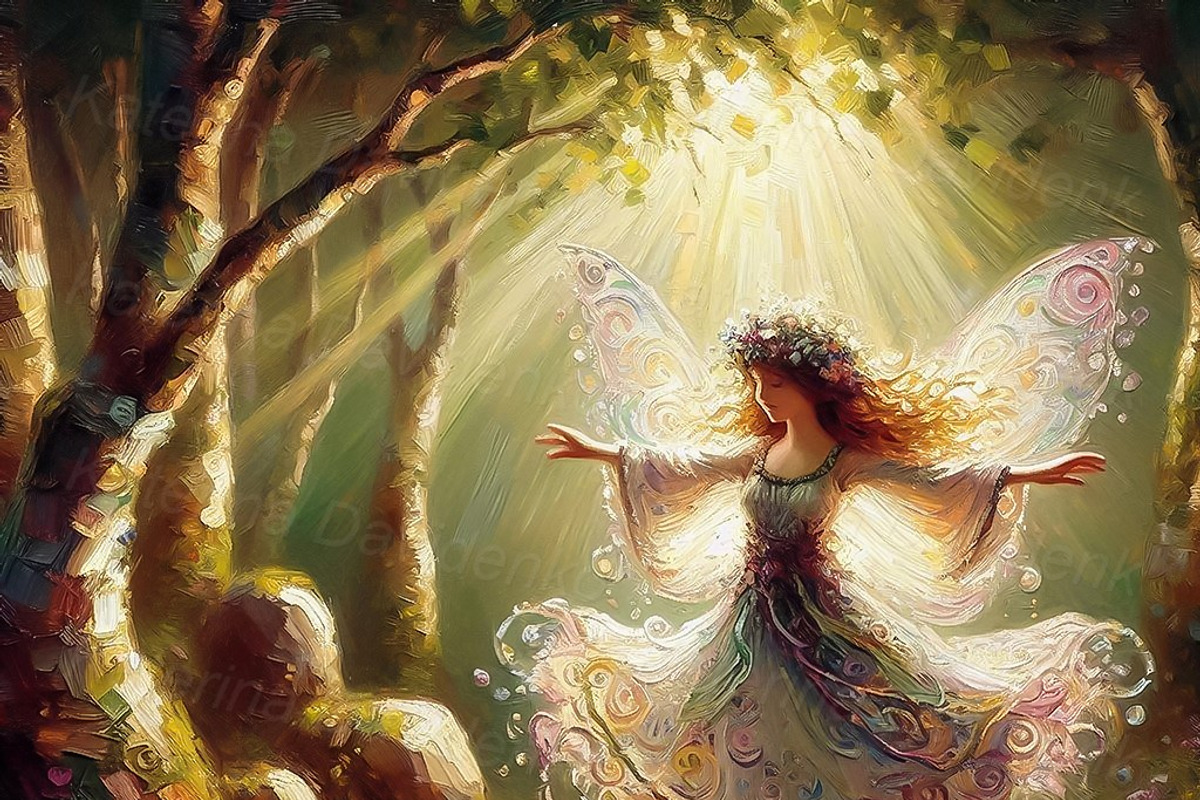 Woodland Fairies Dance Irish Art, a Decorative Illustration by Bubert Art (Photo 3 of 7)