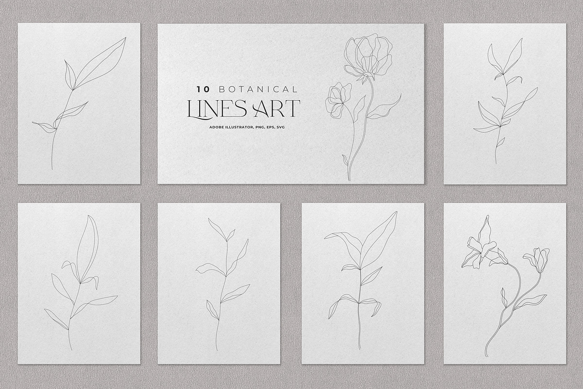 Minimalist Botanical Line Sketches, an Illustration by Ahsanjaya (Photo 1 of 3)