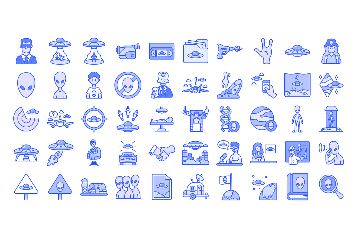 50 UFO and Alien Icons, an Icon by BaconTaco (Photo 7 of 7)