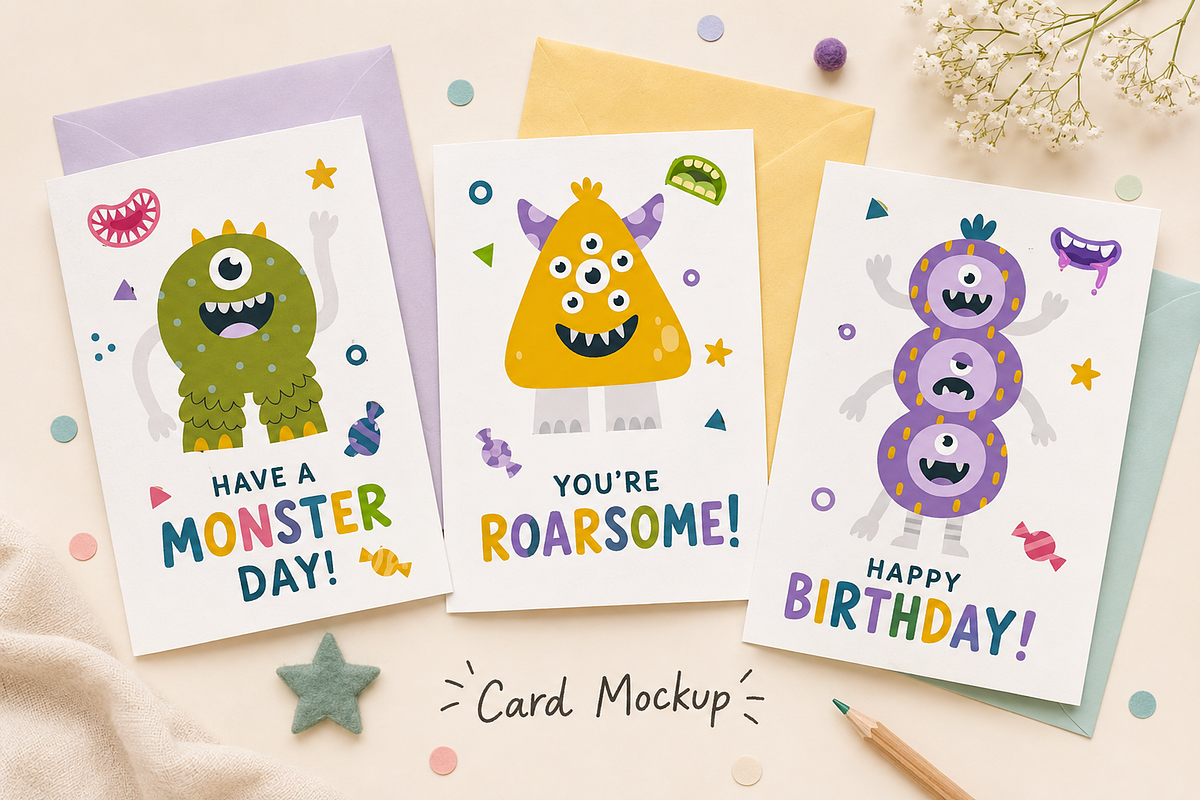 Cute Doodle Monsters, a Seasonal Illustration by Anna Studio (Photo 10 of 11)