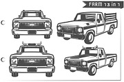 13 in 1 Set of farm truck emblems, a Graphic by Hadanello88 (Thumbnail 2 of 4)